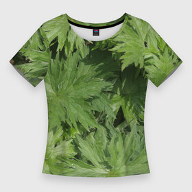 Женская футболка 3D Slim с принтом Зеленая, зеленая трава в Белгороде,  |  | дача | зеленая | зеленый | камуфляж | лето | лист | листок | листья | маскировка | пестрый | природа | растение | участок | фазенда | цветовод | цветоводство