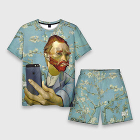 Мужской костюм с шортами 3D с принтом Ван Гог Селфи  Арт Портрет в Белгороде,  |  | van gogh | вангог | мем | художник | цветущие ветки миндаля