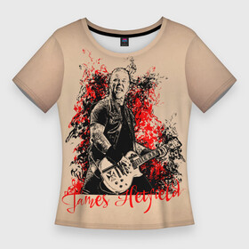 Женская футболка 3D Slim с принтом Джеймс Хетфилд в Белгороде,  |  | арт | графика | джеймс хетфилд | металлика | музыка | певец