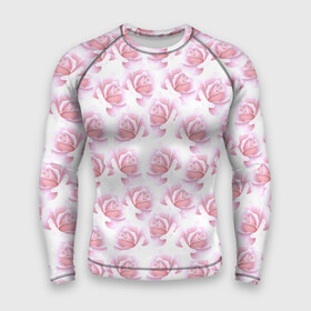 Мужской рашгард 3D с принтом Нежные розы  паттерн в Белгороде,  |  | flowers | petals | pink | roses | seamless pattern | лепестки | нежность | паттерн | роза | розовый | розы | цветы