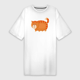 Платье-футболка хлопок с принтом Толстенький оранжевый котик в Белгороде,  |  | abstraction | animal | art | artwork | cat | colorful | colors | graphics | kitten | patterns | surrealism | sweethuman | sweethumen | абстракция | арт | графика | животное | искусство | кот | котёнок | кошка | разноцветный | сюрреализм | узоры | цвета