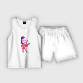Детская пижама с шортами хлопок с принтом Бравлер Эмз на стиле Бренды Бравл Старс в Белгороде,  |  | brawl stars | бравл старс | бравлер | бренды | мода | стиль | эмз