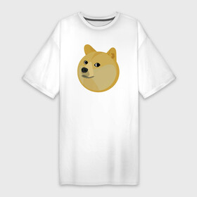 Платье-футболка хлопок с принтом Пухленький Пёс Доге в Белгороде,  |  | coin | crypto | cryptocurrency | dog | doge | dogecoin | meme | memes | money | puppy | sweethuman | sweethumen | деньги | доге | догекоин | дож | крипто | криптовалюта | мем | мемы | монета | пёс | песик | собака | собачка | щенок
