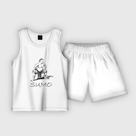 Детская пижама с шортами хлопок с принтом Сумо минимализм в Белгороде,  |  | sumo | боевые искусства | борец сумо | борьба сумо | единоборства | рикиси | сумо | сумоист