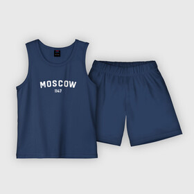 Детская пижама с шортами хлопок с принтом MOSCOW 1147 в Белгороде,  |  | 1147 | city | moscow | rus | russia | город | москва | россия | рус | столица