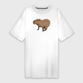 Платье-футболка хлопок с принтом Капибара удивлена в Белгороде,  |  | animal | capybara | meme | memes | sweethuman | sweethumen | абстракция | арт | графика | животное | искусство | капибара | мем | мемы | разноцветный | сюрреализм | узоры | цвета