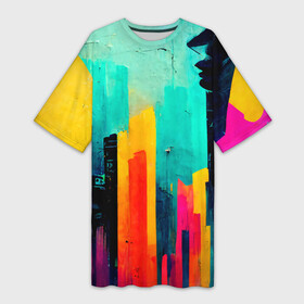 Платье-футболка 3D с принтом Уличный гранж стиль в Белгороде,  |  | Тематика изображения на принте: abstraction | art | graffiti | grunge | lines | multicoloured | paint | splashes | street | strokes | style | young | абстракция | брызги | гранж | граффити | искусство | краска | линии | молодежный | полосы | потертый | разноцветный | стиль | уличный
