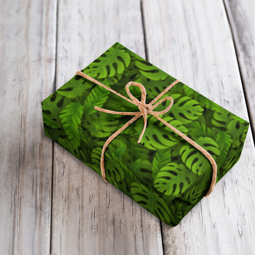 Бумага для упаковки 3D Тропические листья фото
