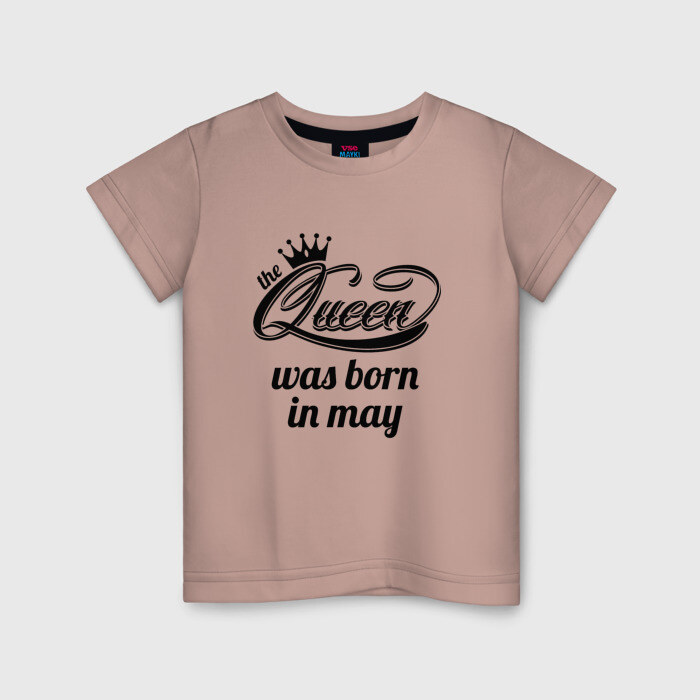 Детская футболка хлопок Королева рождена в мае фото
