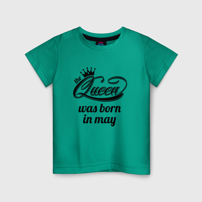 Детская футболка хлопок Королева рождена в мае фото