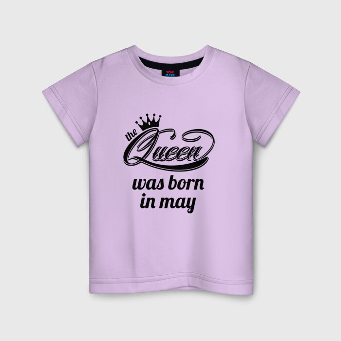 Детская футболка хлопок Королева рождена в мае фото