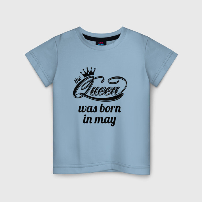 Детская футболка хлопок Королева рождена в мае фото