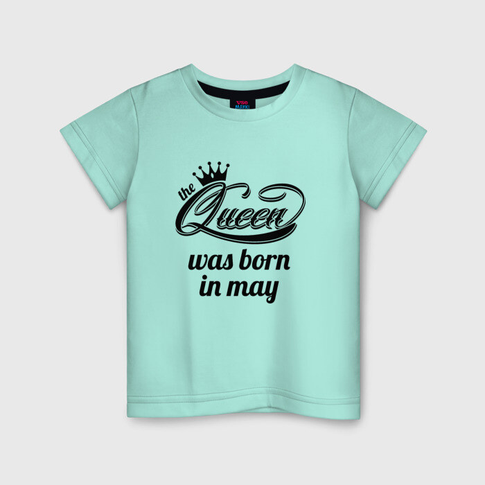 Детская футболка хлопок Королева рождена в мае фото