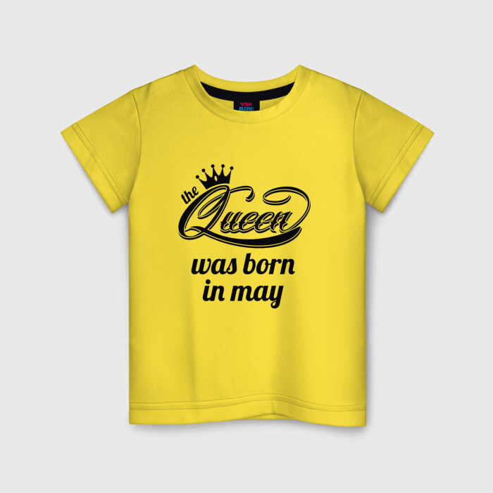Детская футболка хлопок Королева рождена в мае фото