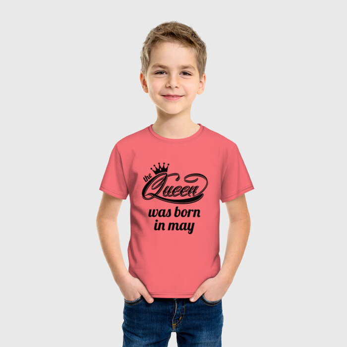 Детская футболка хлопок Королева рождена в мае фото