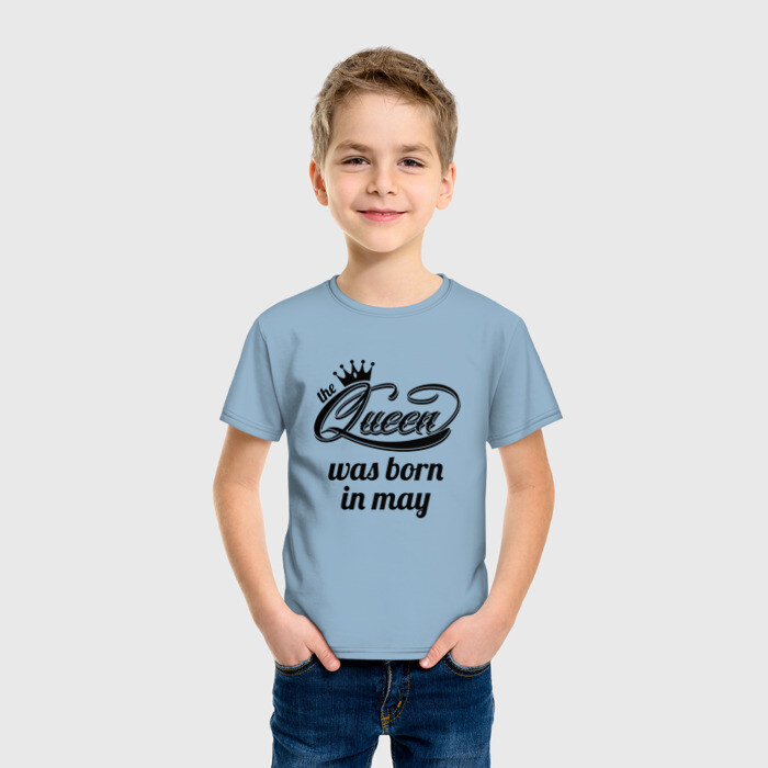 Детская футболка хлопок Королева рождена в мае фото