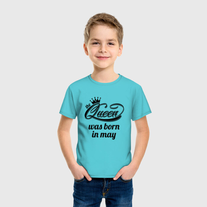 Детская футболка хлопок Королева рождена в мае фото