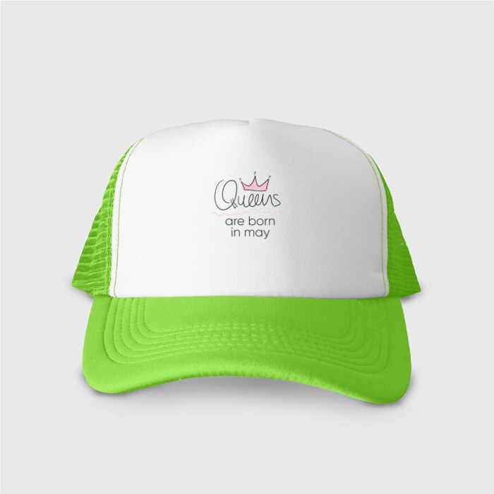 Кепка тракер с сеткой Королевы рождаются в мае фото