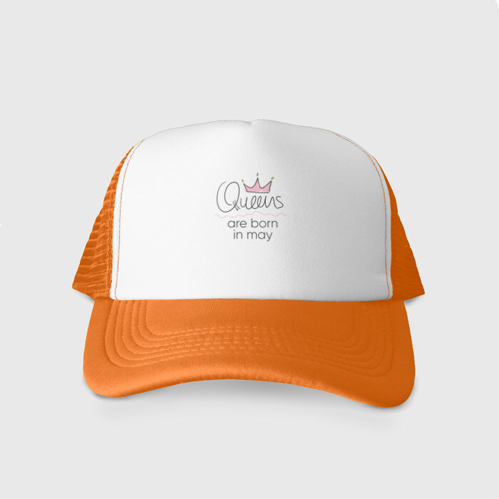 Кепка тракер с сеткой Королевы рождаются в мае фото