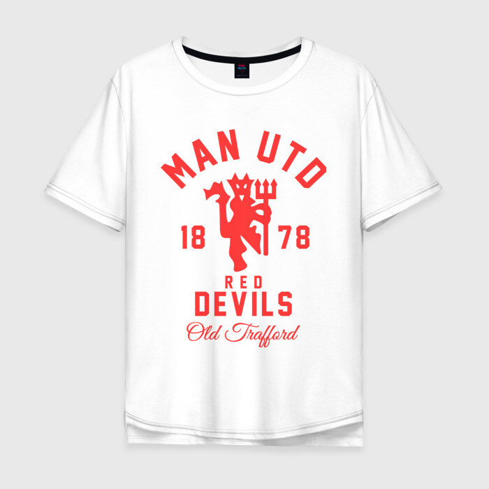 Мужская футболка хлопок Oversize Манчестер Юнайтед фото