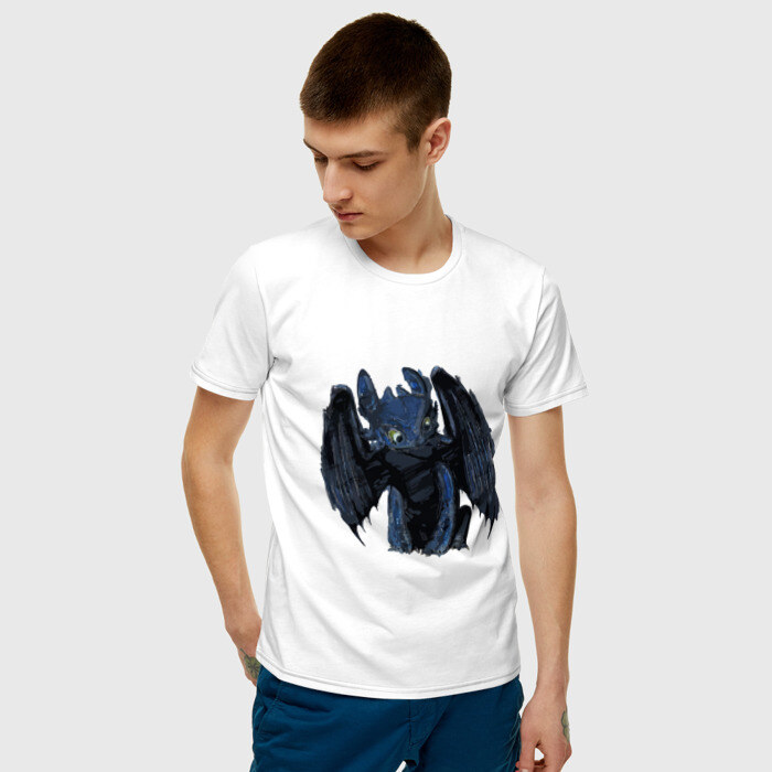 Мужская футболка хлопок Ночная фурия фото