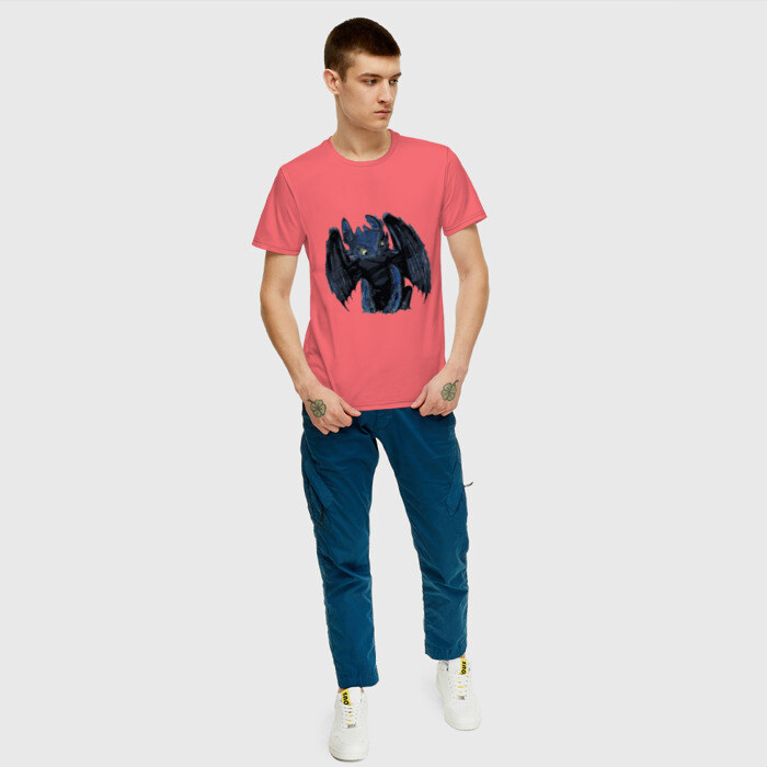 Мужская футболка хлопок Ночная фурия фото