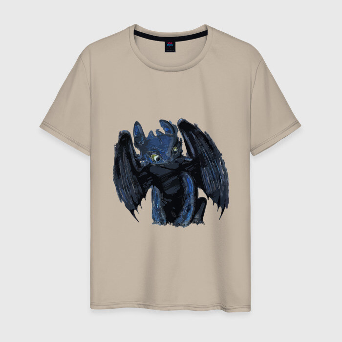 Мужская футболка хлопок Ночная фурия фото