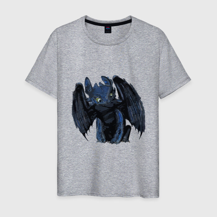 Мужская футболка хлопок Ночная фурия фото