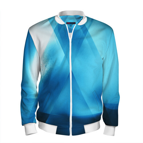 Мужской бомбер 3D ABSTRACT BLUE фото