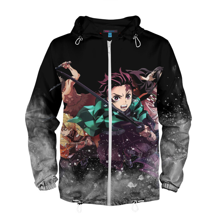 Мужская ветровка 3D KIMETSU NO YAIBA фото