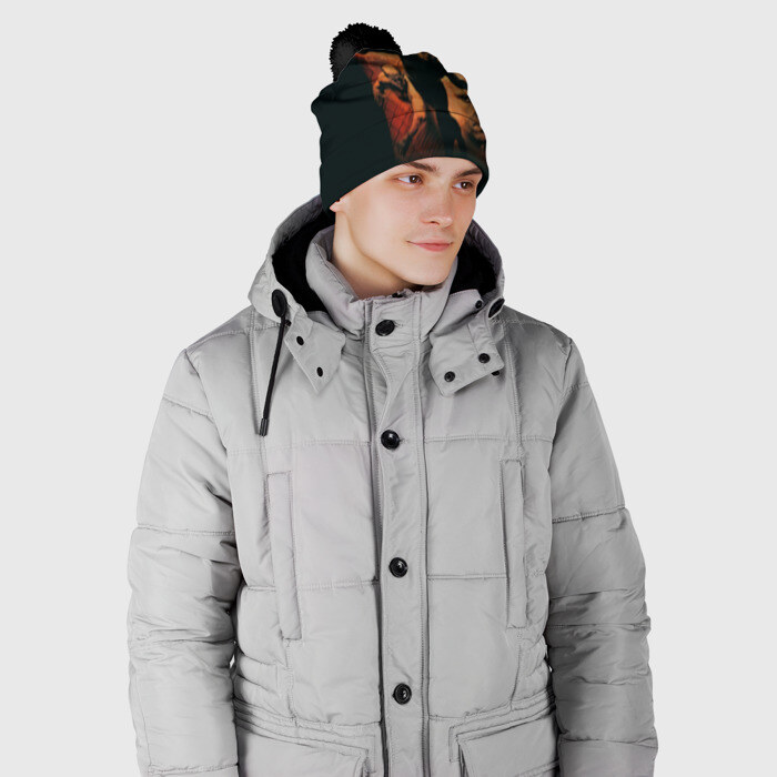 Шапка 3D c помпоном Федор Емельяненко Император фото