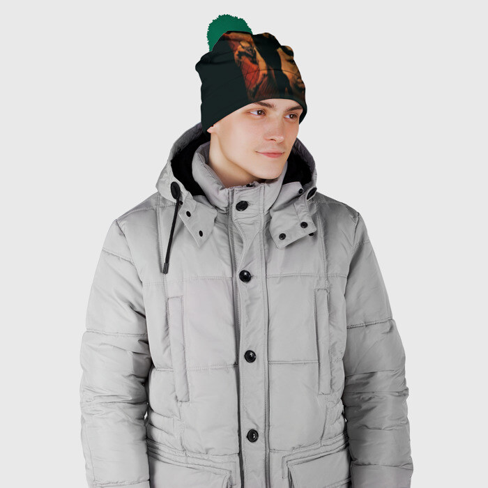 Шапка 3D c помпоном Федор Емельяненко Император фото