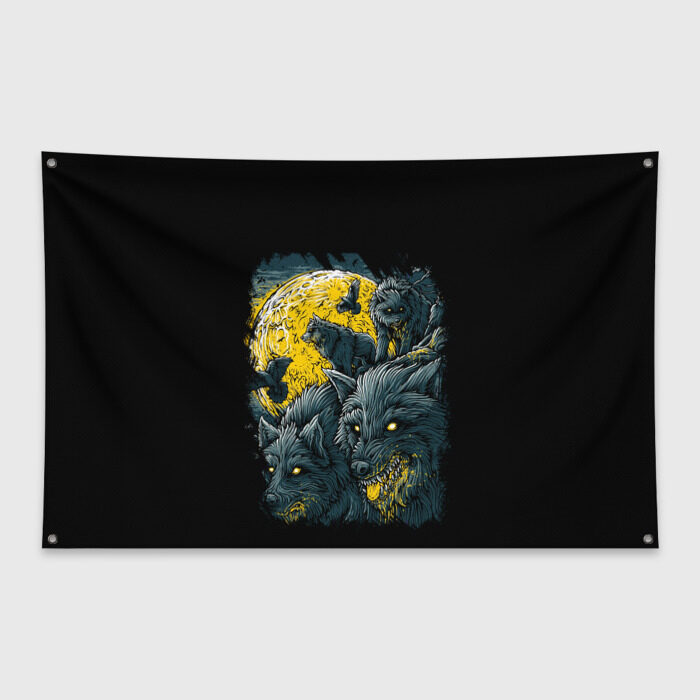 Флаг-баннер ЛУННЫЕ ВОЛКИ фото