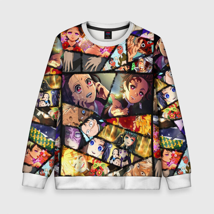 Детский свитшот 3D КЛИНОК РАССЕКАЮЩИЙ ДЕМОНОВ фото