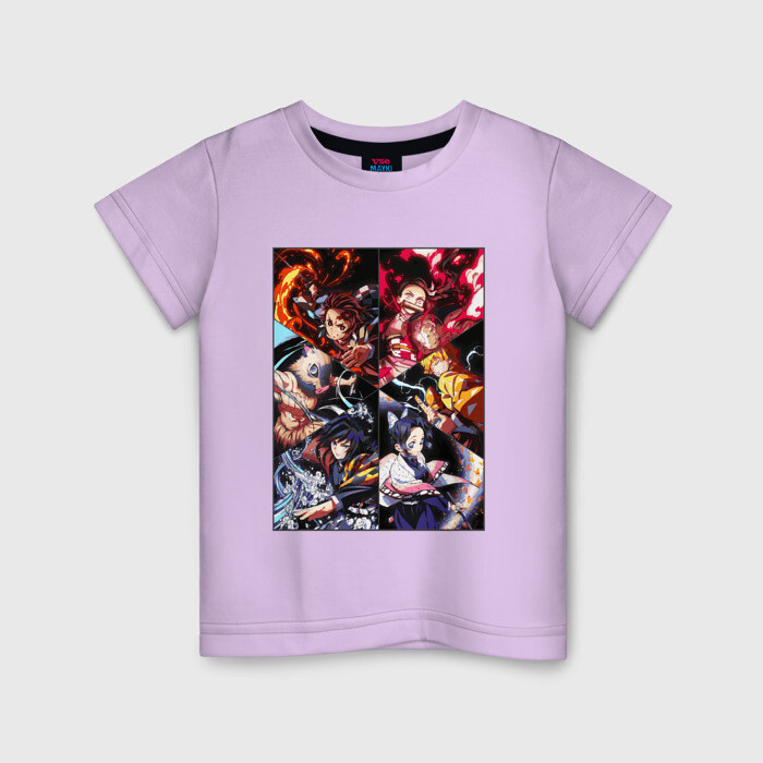 Детская футболка хлопок КЛИНОК РАССЕКАЮЩИЙ ДЕМОНОВ фото