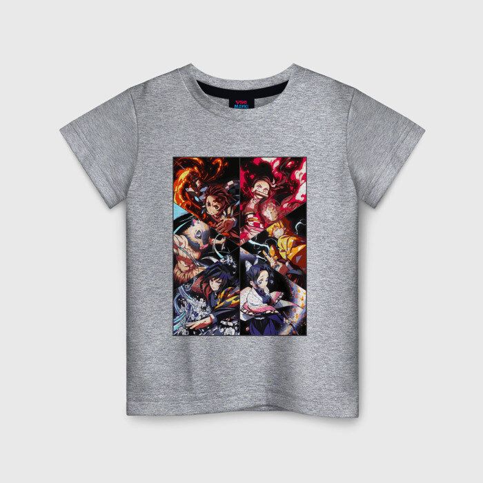 Детская футболка хлопок КЛИНОК РАССЕКАЮЩИЙ ДЕМОНОВ фото