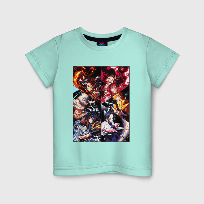 Детская футболка хлопок КЛИНОК РАССЕКАЮЩИЙ ДЕМОНОВ фото