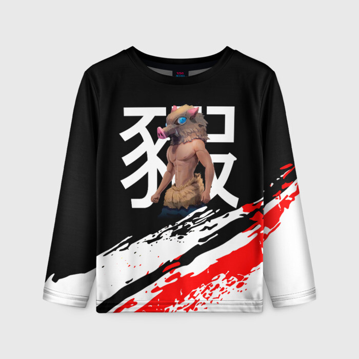 Детский лонгслив 3D Иноске Хашибира Kimetsu no Yaiba фото