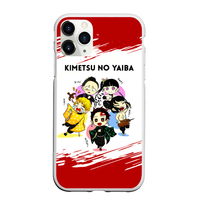 Чехол для iPhone 11 Pro матовый Пять героев Kimetsu no Yaiba фото