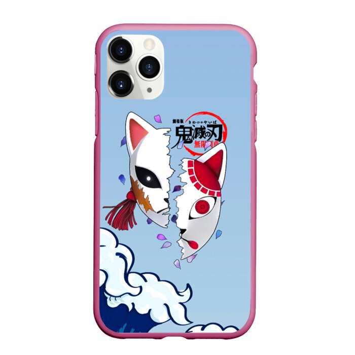 Чехол для iPhone 11 Pro матовый Маски из Клинок, рассекающий демонов фото