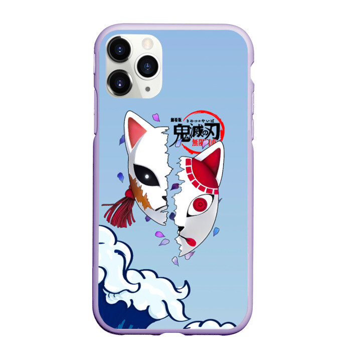 Чехол для iPhone 11 Pro матовый Маски из Клинок, рассекающий демонов фото