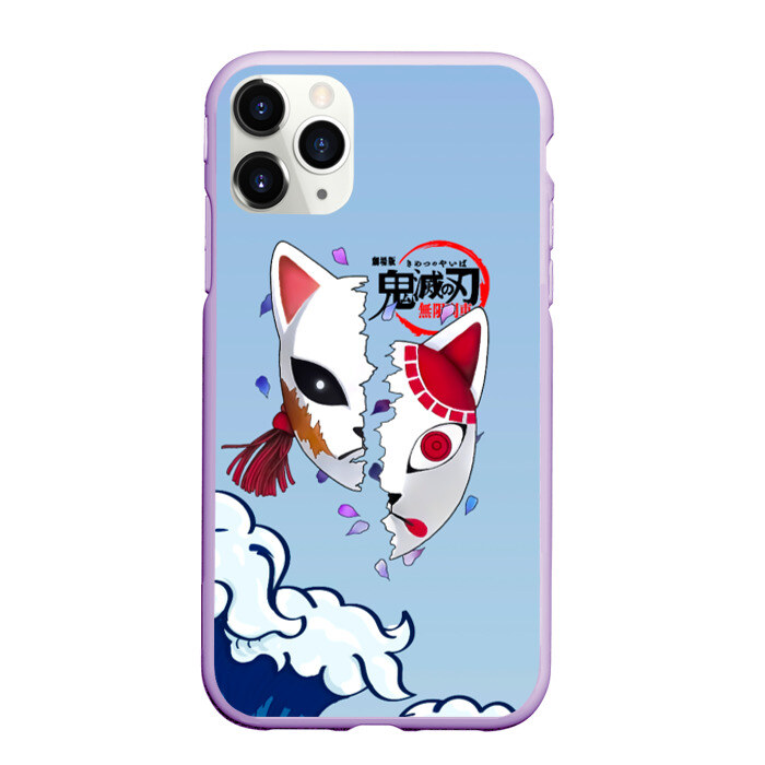 Чехол для iPhone 11 Pro матовый Маски из Клинок, рассекающий демонов фото