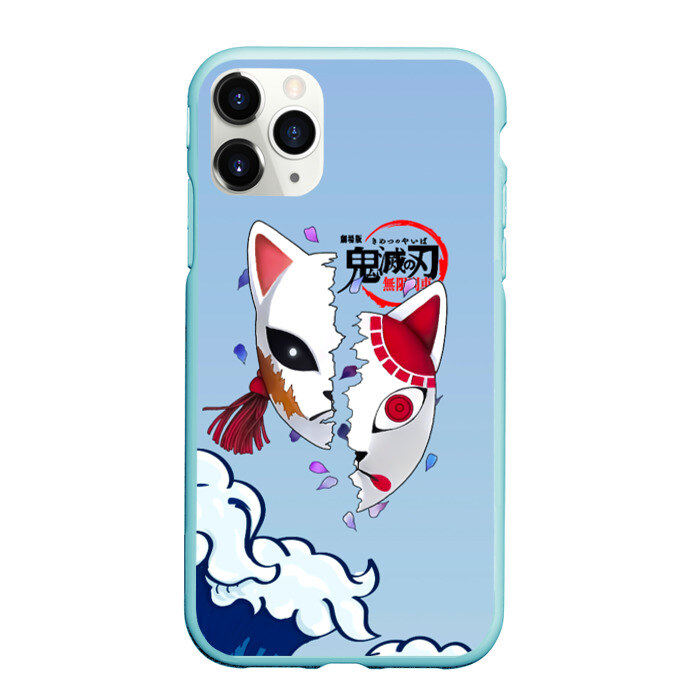 Чехол для iPhone 11 Pro матовый Маски из Клинок, рассекающий демонов фото