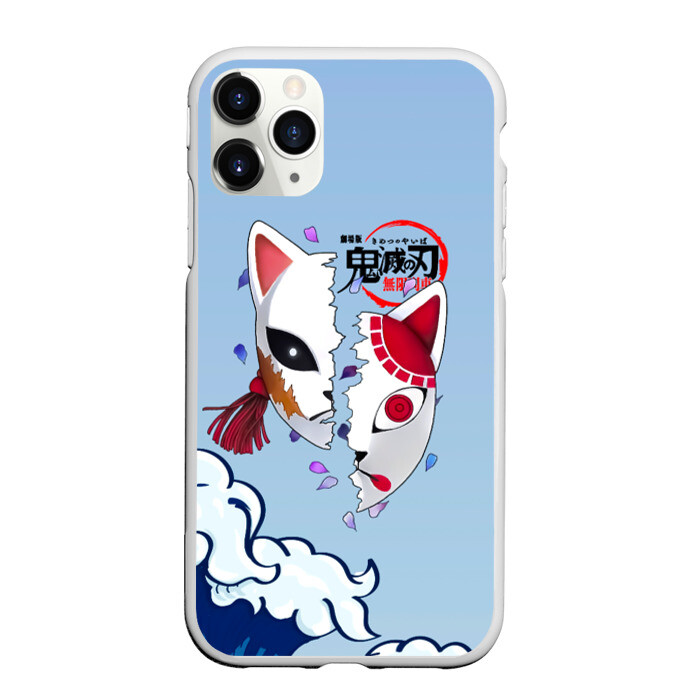 Чехол для iPhone 11 Pro матовый Маски из Клинок, рассекающий демонов фото