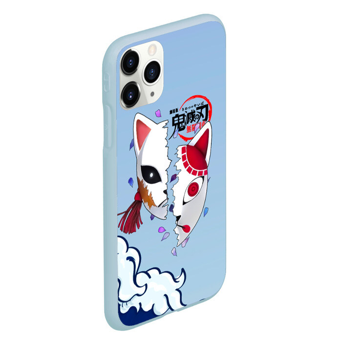 Чехол для iPhone 11 Pro матовый Маски из Клинок, рассекающий демонов фото