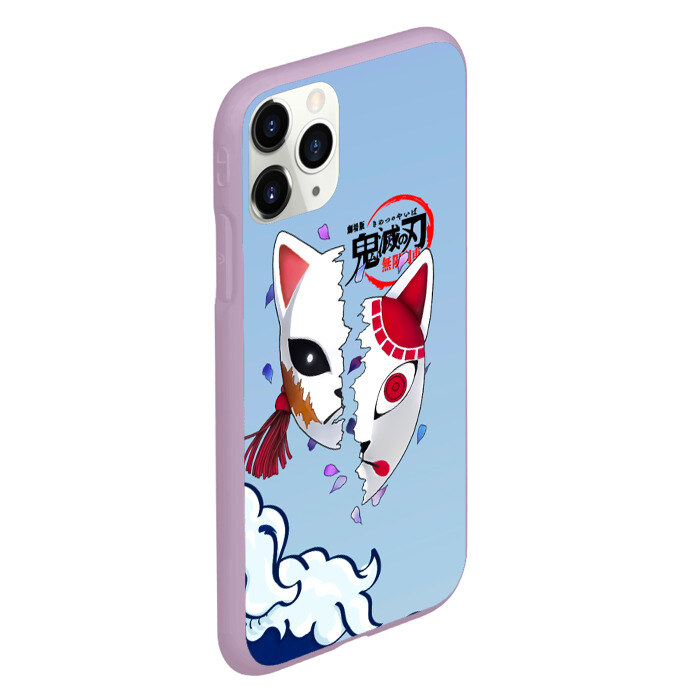 Чехол для iPhone 11 Pro матовый Маски из Клинок, рассекающий демонов фото