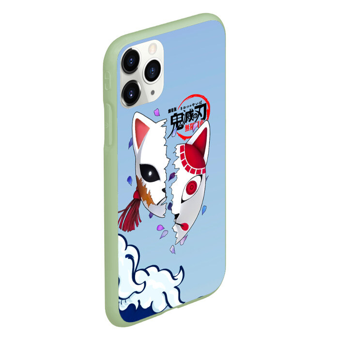 Чехол для iPhone 11 Pro матовый Маски из Клинок, рассекающий демонов фото