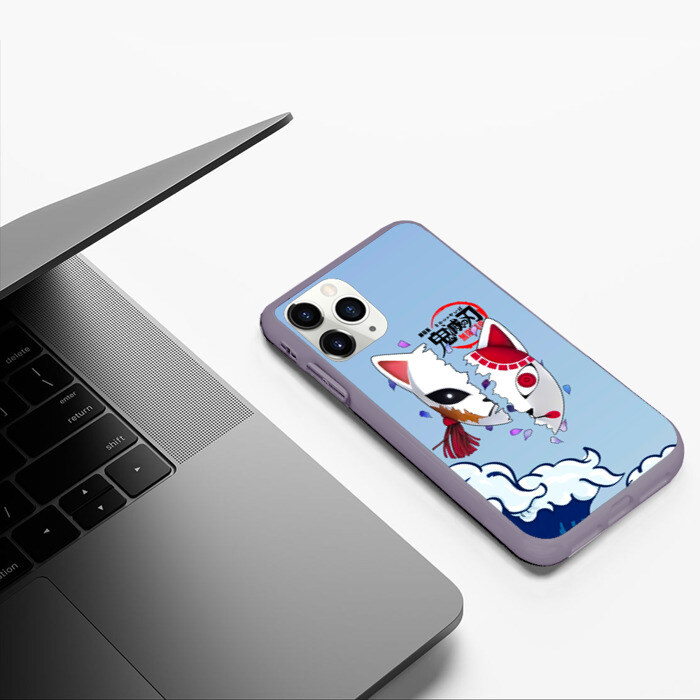 Чехол для iPhone 11 Pro матовый Маски из Клинок, рассекающий демонов фото