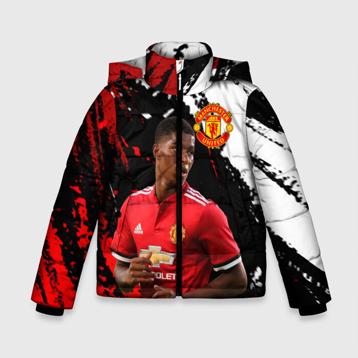 Зимняя куртка для мальчиков 3D Manchester United Рашфорд фото
