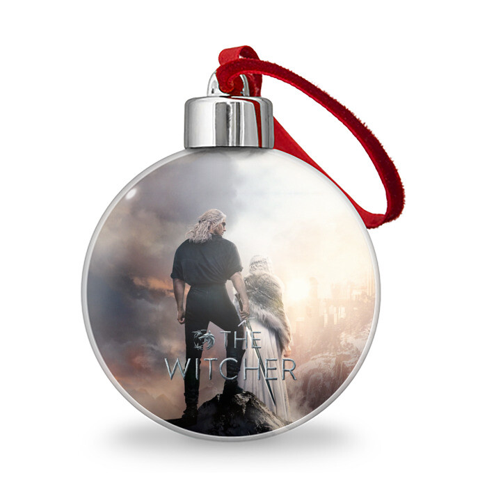 Ёлочный шар Геральт и Цири фото